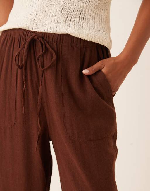 Nobody's Child Petite - Shona - Pantaloni dritti marroni, 2 di 5