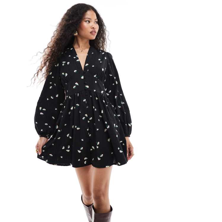 トップス IMASA - Night floral mini dress Black Floral Mini Dress - TK Maxx UK