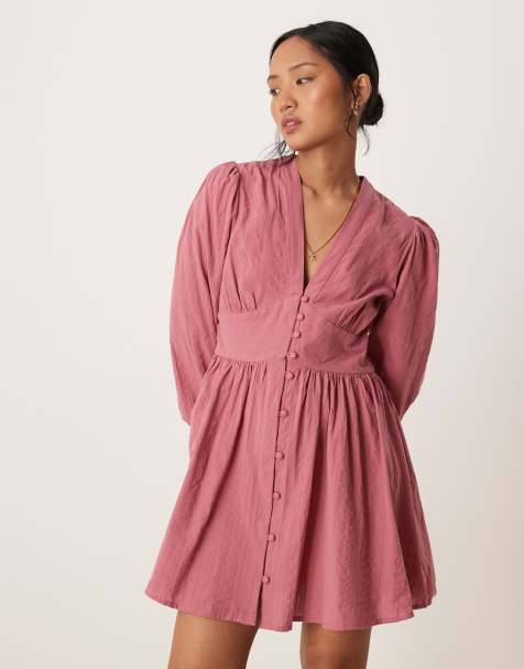Nobody's Child Petite - Starlight - Vestito corto a maniche lunghe rosa - view 1