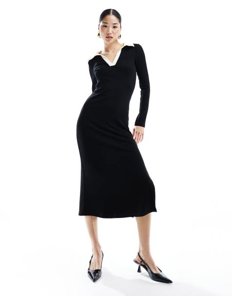 Page 2 - Black Long Sleeve Dresses, Black Long Sleeve Midis