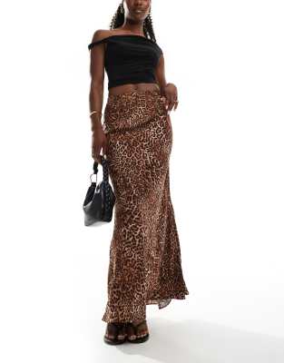 Peyton maxi skirt in animal print-Multi