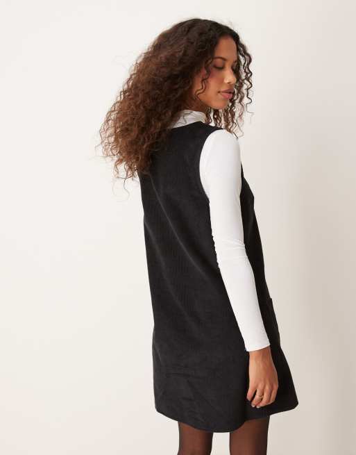 Nobody's Child Piper denim pinny dress in black, 4 of 4