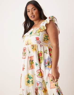 Nobody's Child Plus Cassidy Ruffle Tiered Midi Dress