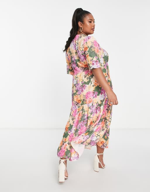 Nobody s Child Plus Clementine midaxi dress in floral print ASOS