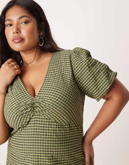 fig London LINEN gingham mini dress新品未使用 P01041545.jpg