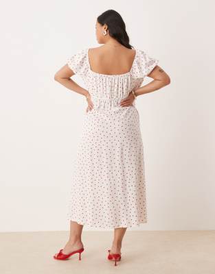 Nobody's Child Plus Raven Puff Sleeve Midi Dress