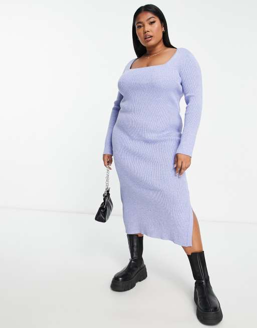 Plus size 2024 knit dress