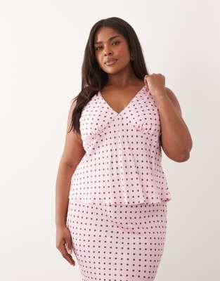 Nobody's Child Plus V-neck Sleeveless Top In Pink