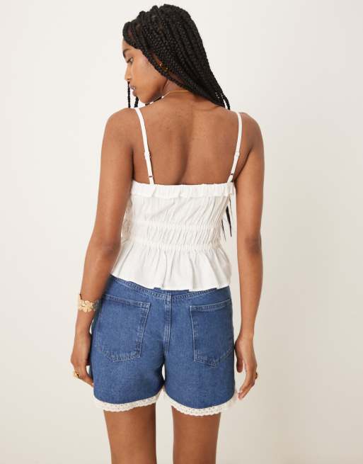 Nobody's Child Polly cami top in white, 4 of 4