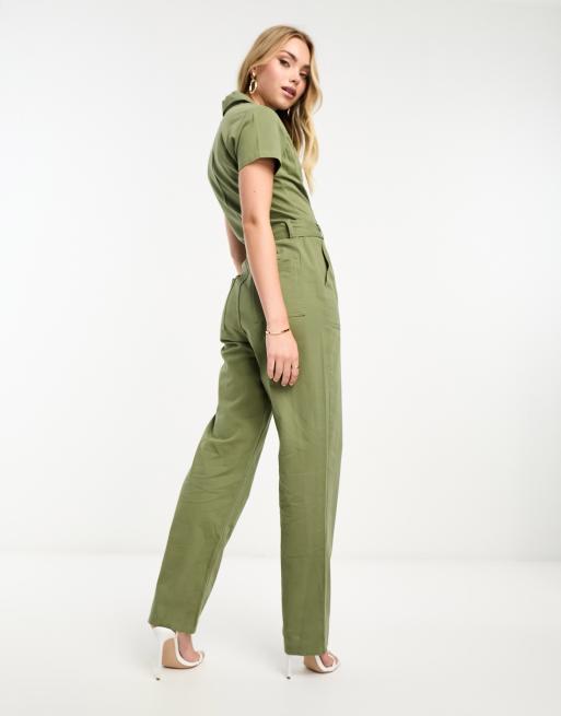 Nobody's Child portland utility jumpsuit in khaki