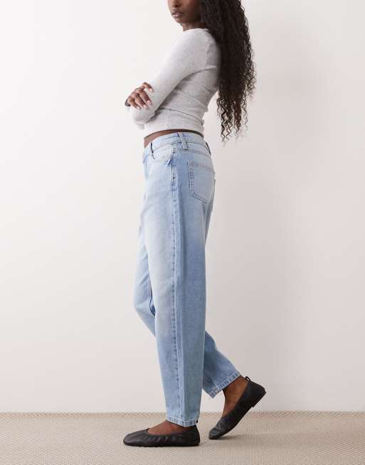 Nobody's Child Putney barrel-leg jeans i lys blå vask, 2 af 5