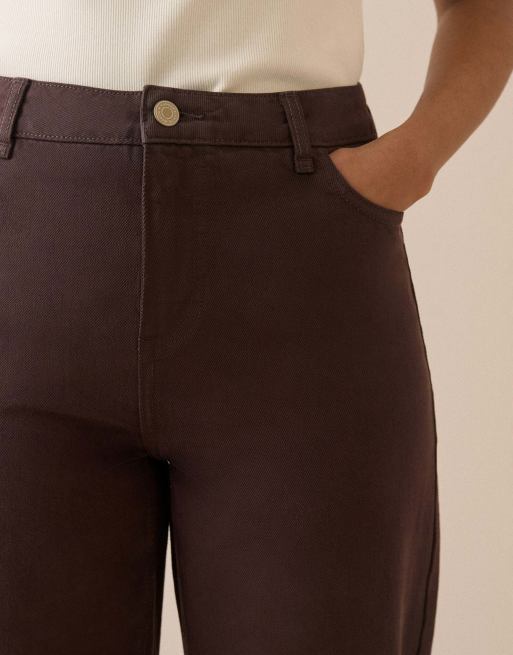 Nobody's Child Putney barrel leg jeans in chocolate, 2 of 6