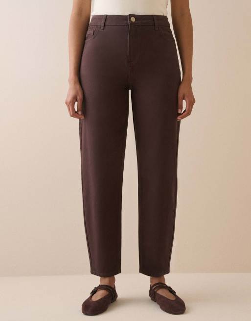 Nobody's Child Putney barrel leg jeans in chocolate, 5 of 6