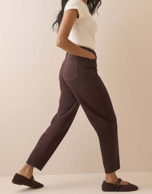 Nobody's Child Putney barrel leg jeans in chocolate, 6 of 6