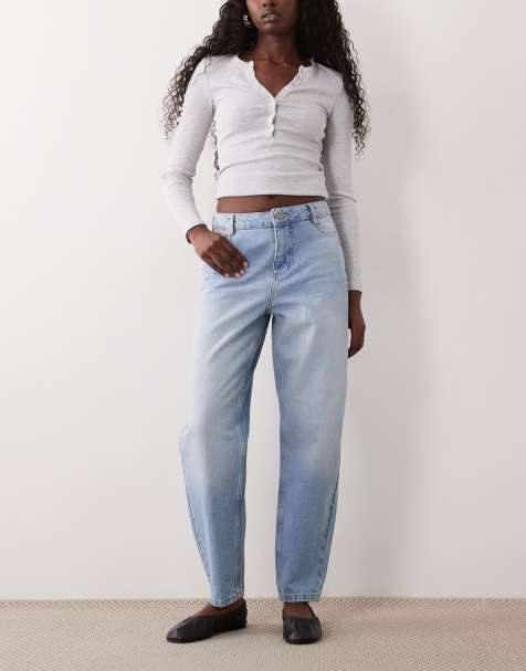 Nobody's Child Putney barrel leg jeans met lichte wassing blauw - view 1