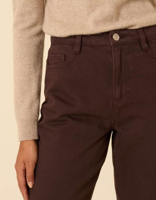 Nobody's Child – Putney – Bruna jeans med hög midja och barrelben, 3 av 4