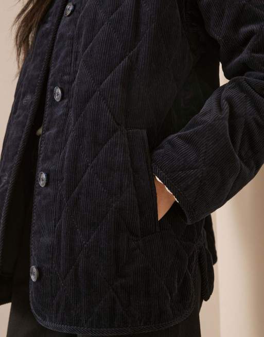 Nobody's Child Quilted cord jacket in navy, 5 of 5