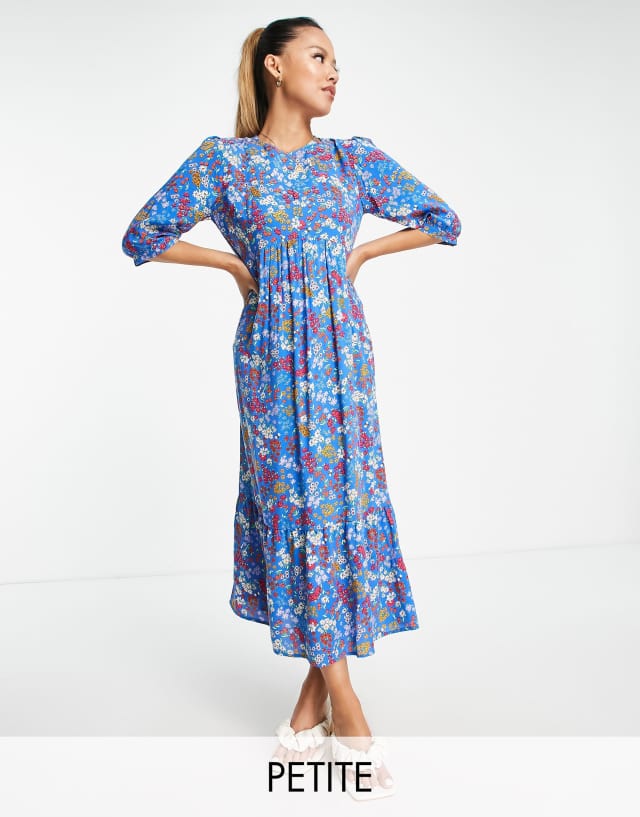 Nobody's Child Rachel floral midi dress in blue