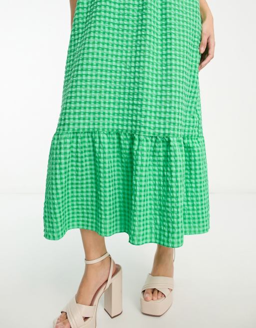 green emerald velvet dress Rachel Green Tartan Dress- SOLD OUT main image 1