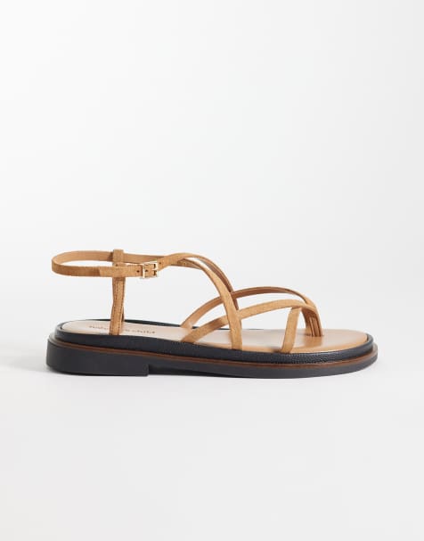 Nobody's Child real suede strappy sandal in camel - view 1