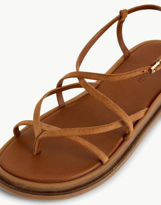 Nobody's Child real suede strappy sandals in camel, 2 of 4