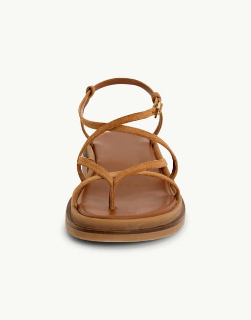 Nobody's Child real suede strappy sandals in camel, 4 of 4
