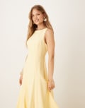 [Nobody's Child] Nobody's Child Reign a-line midi dress in lemon-Yellow 12 Lemon