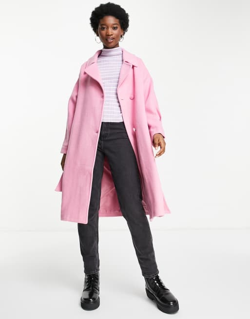 Nobody s Child relaxed coat in dusky pink