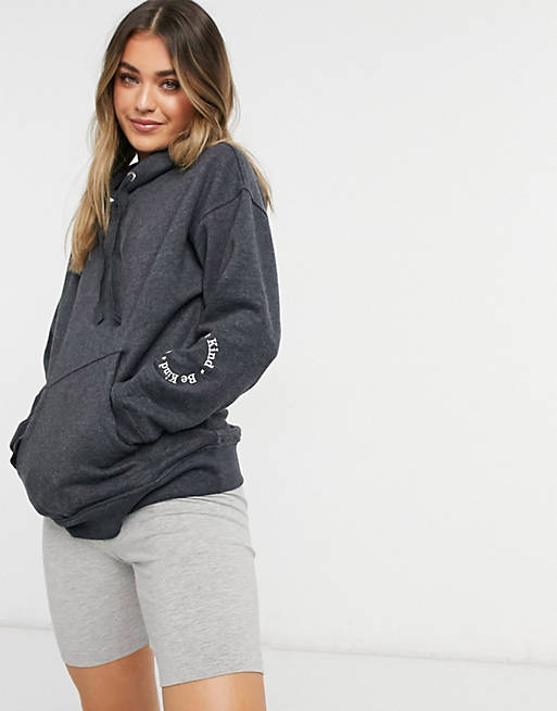  Nobody's Child relaxed hoodie with branding co-ord 