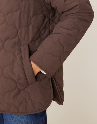 Nobody's Child Reversible Quilted Borg Jacket In Brown