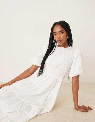[Nobody's Child] Nobody's Child Ricky midi dress in white 14 White