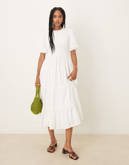 Nobody's Child Ricky midi dress in white, 2 of 4
