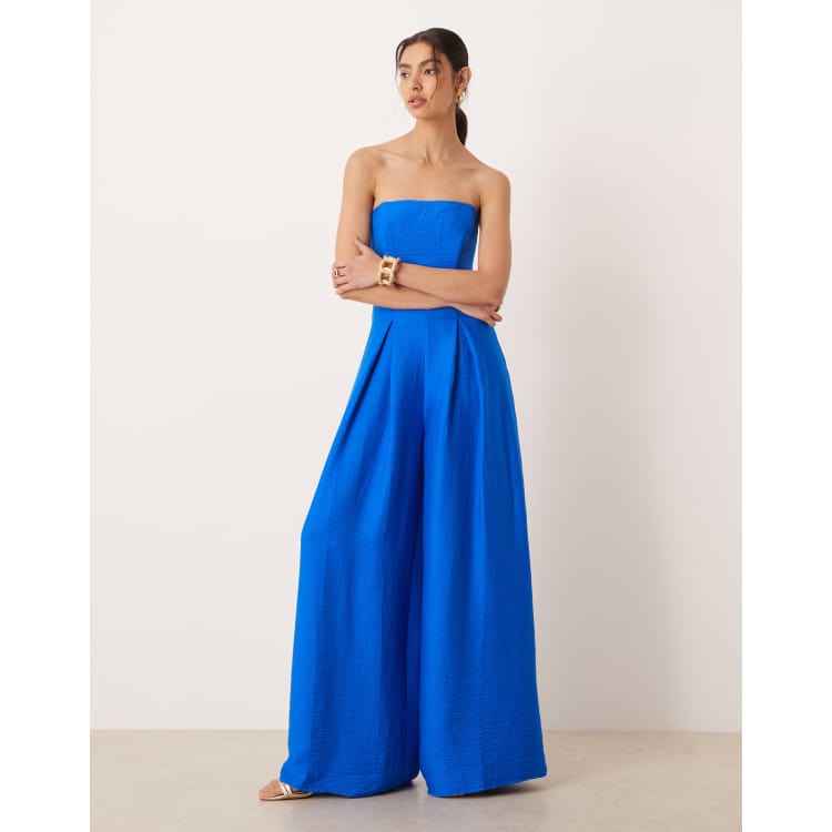 Nobody's Child Rory bandeau jumpsuit in blue | ASOS