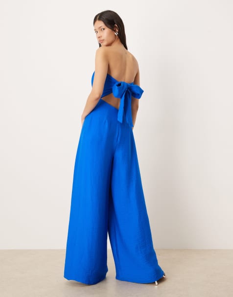 Nobody's Child – Rory – Trägerloser Jumpsuit in Blau - view 1