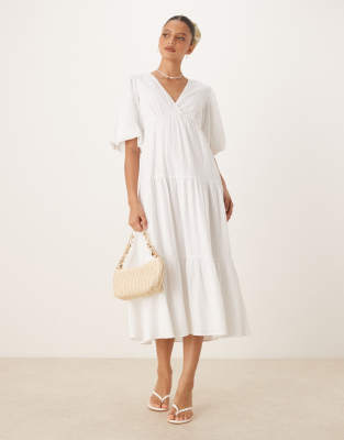 Nobody's Child - Roselena - Robe mi-longue étagée - Blanc