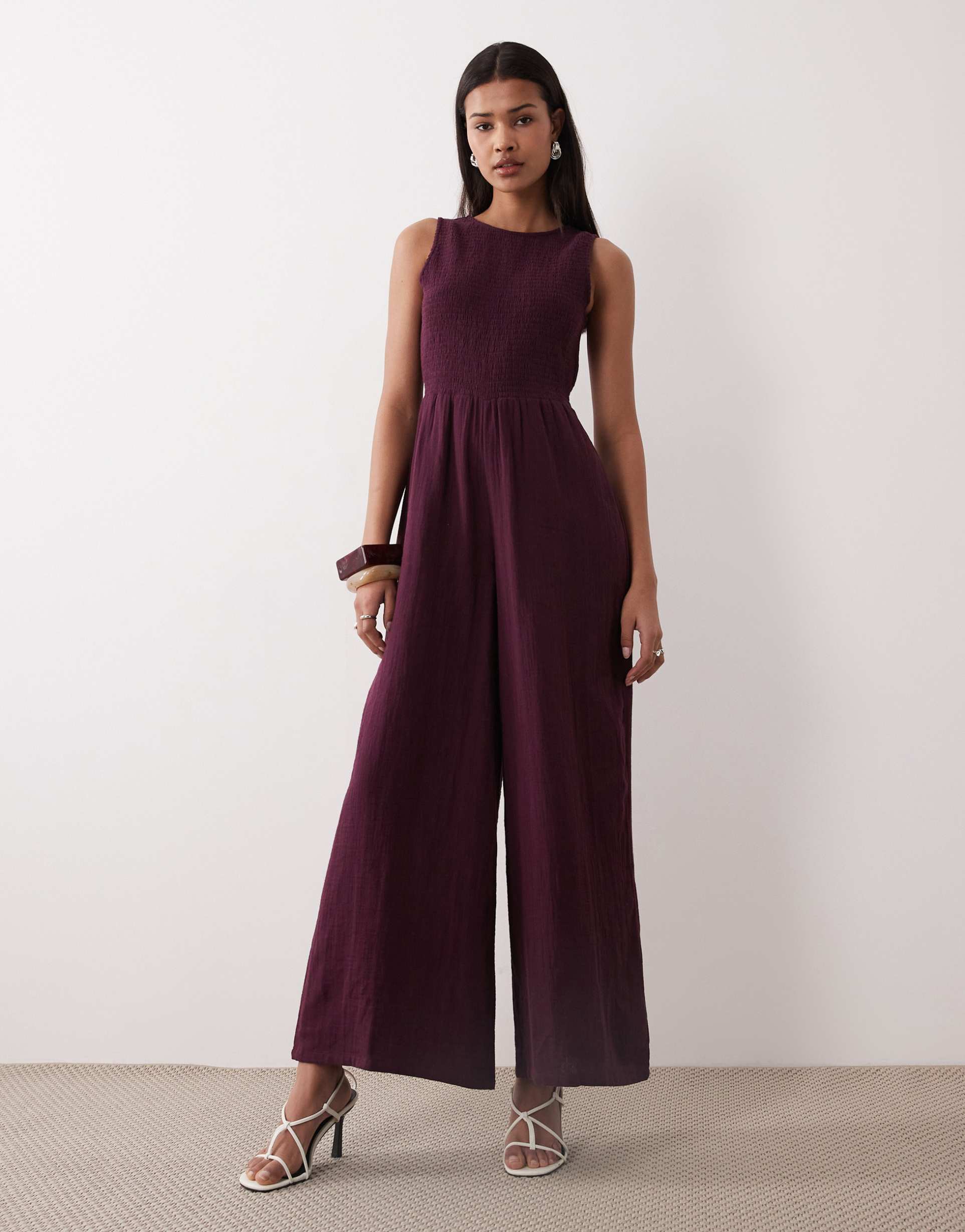 nobody's child ruth jumpsuit in deep purple