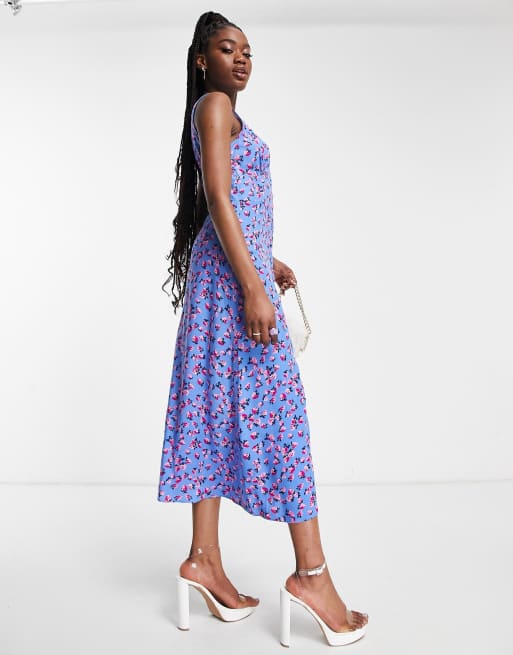claire underwood blue dress Calla Lili Girl Pinafore Strawberry Dress - Strawberry