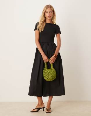 Nobody's Child Sarah scoop back midi dress in black - view 1