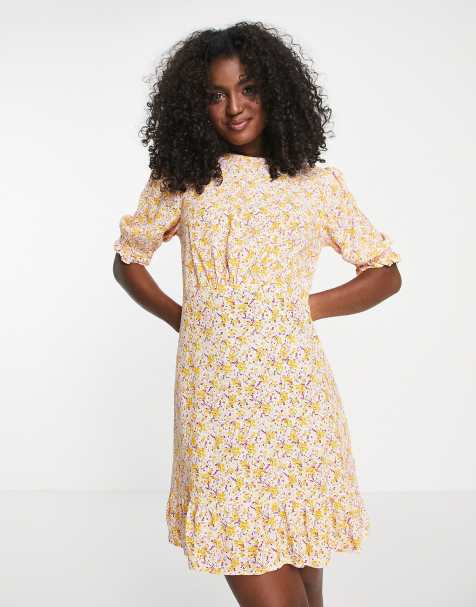 Nobody's Child - Serena - Robe courte à fleurs - Corail - view 1