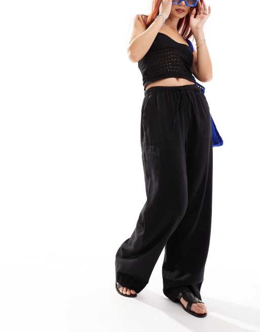 Nobody's Child Shona wide leg trouser in black, 3 of 5