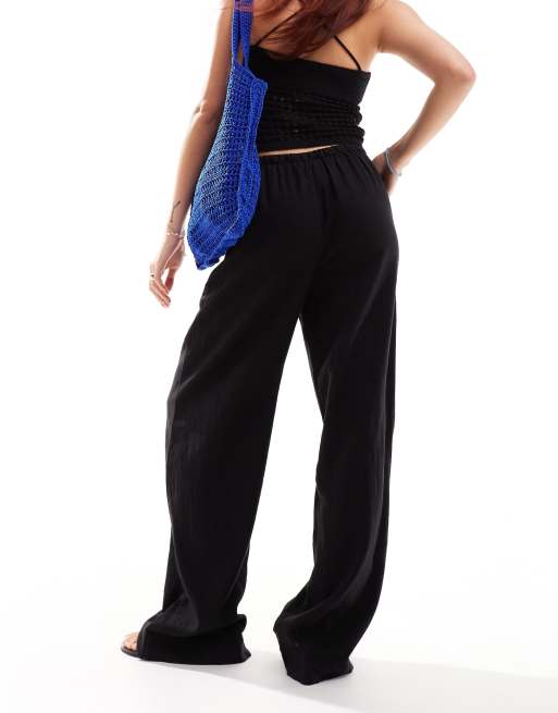 Nobody's Child Shona wide leg trouser in black, 4 of 5