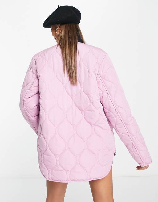 Floral Rena Collarless Quilted Jacket