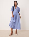 [Nobody's Child] Nobody's Child shortsleeve starlight midi dress in blue 8 Blue