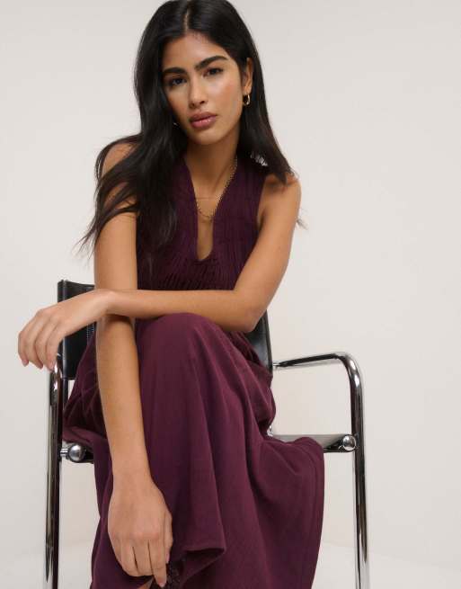 Nobody's Child Sleeveless audrey midi dress in purple, 5 of 5