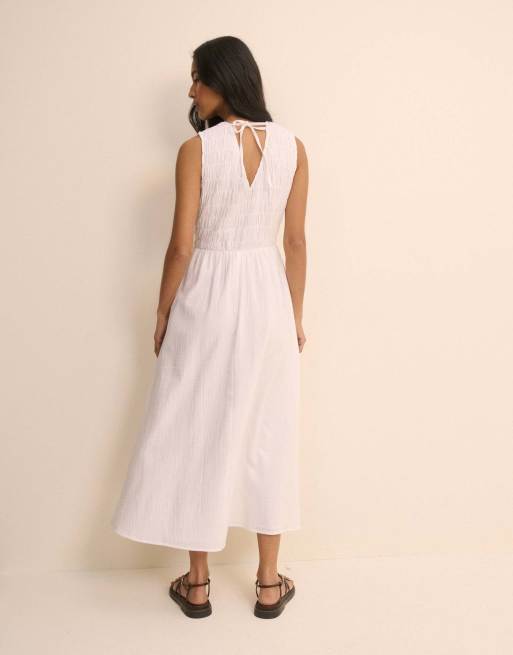 Nobody's Child Sleeveless audrey midi dress in white, 5 of 5