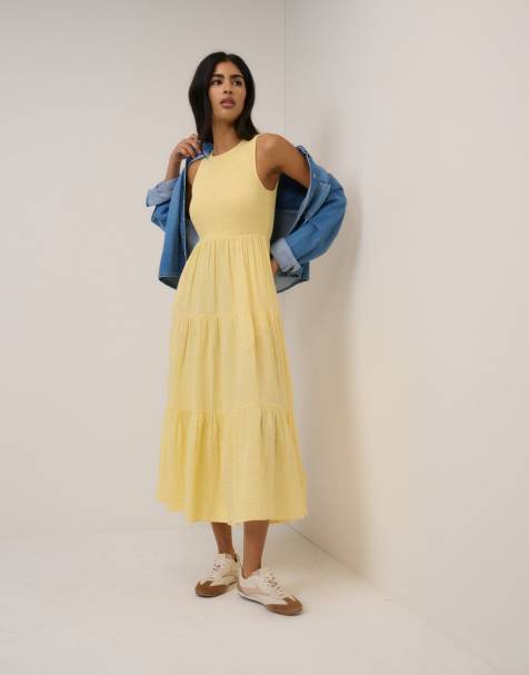 Nobody's Child Sleeveless charlie midi dress in yellow - view 1