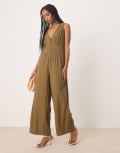 [Nobody's Child] Nobody's Child sleeveless starlight jumpsuit in green 6 Green