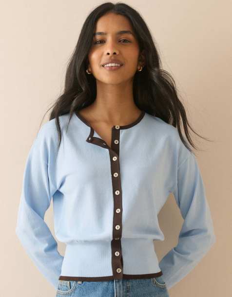 Nobody's Child Slim fit cardigan in denim - view 1
