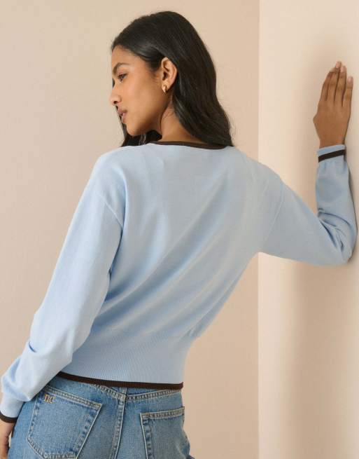 Nobody's Child Slim fit cardigan in denim, 2 of 5
