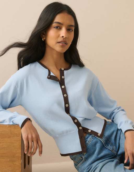 Nobody's Child Slim fit cardigan in denim, 4 of 5